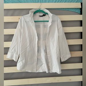 New York and Company White Button Down Shirt
